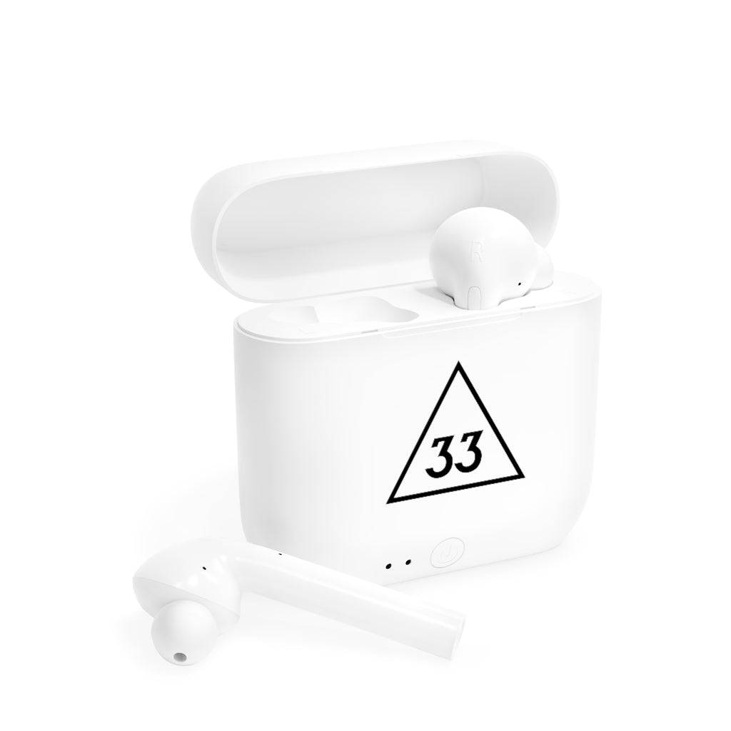 33rd Degree Scottish Rite Earbud - White