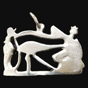 Egyptian Horus Eye Pendant, Silver, 2.5 x 1.5 cm, 3 g, Art. 687 - Bricks Masons