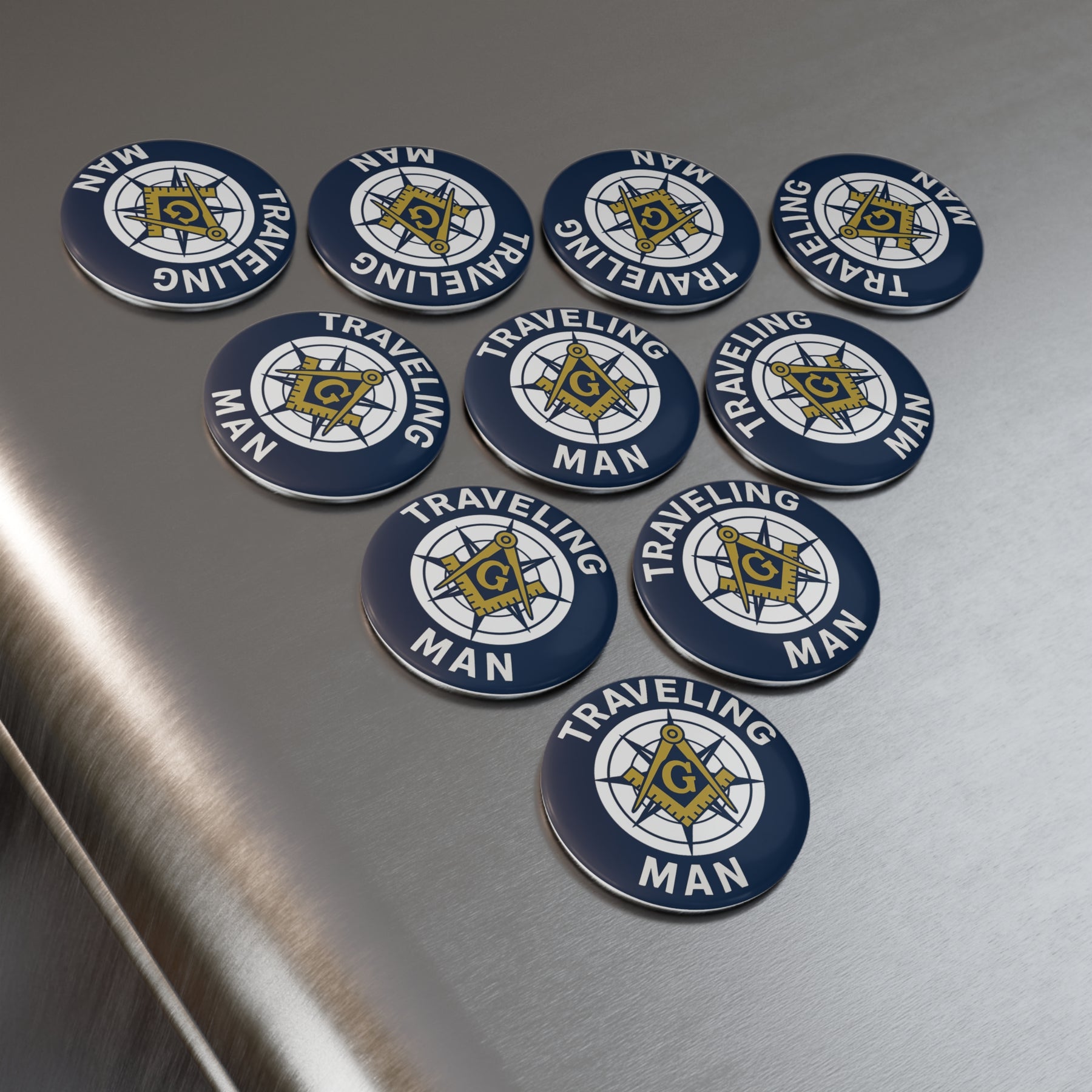 Master Mason Blue Lodge Magnet - Decorative Refrigerator - Bricks Masons