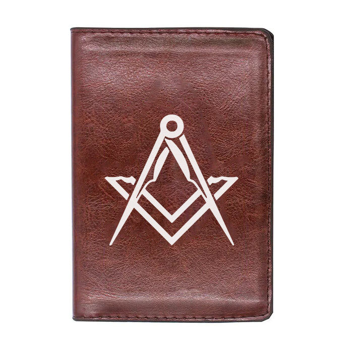 Master Mason Blue Lodge Wallet - Black & Brown - Bricks Masons