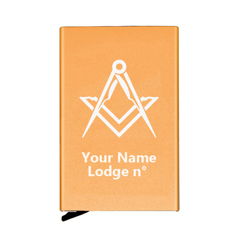 Master Mason Blue Lodge Credit Card Holder - Various Colors - Bricks Masons