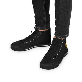 Royal Ark Mariner Sneaker - High Top Black & White Golden Emblem - Bricks Masons