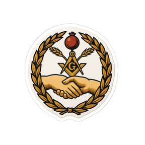 Master Mason Blue Lodge Sticker Decal - Kiss-Cut Colorful - Bricks Masons