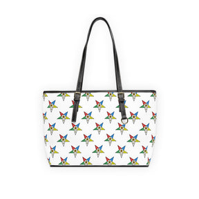 OES Handbag - White PU Leather With Stars - Bricks Masons