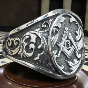 Small Masonic Ring Ideal for Women 1.2 x 0.7 cm Art 79 - Bricks Masons