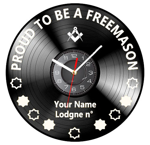 Master Mason Blue Lodge Clock - Vinyl Record - Bricks Masons