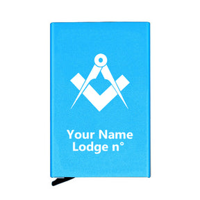 Master Mason Blue Lodge Credit Card Holder - Various Colors - Bricks Masons