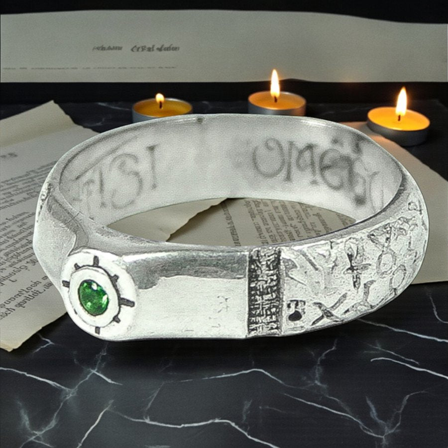 King Solomon Ring According to Saint Cyprian In Silver Art 802 - Bricks Masons