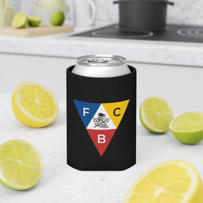 Knights of Pythias Can Cooler - Black Polyester Exterior - Bricks Masons