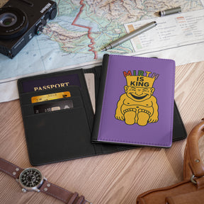 Royal Order of Jesters Passport Cover - Purple Mirth is King - Bricks Masons