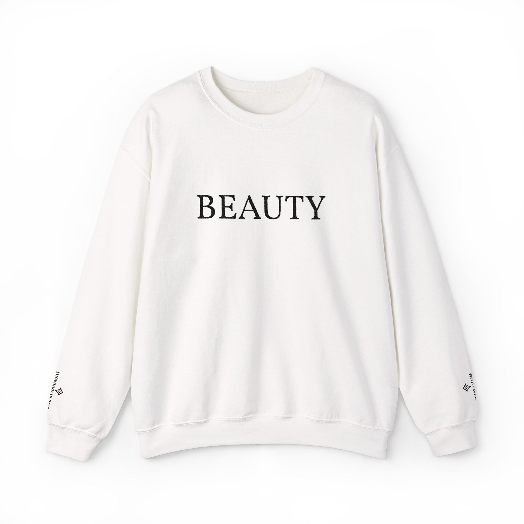 Master Mason Blue Lodge Sweatshirt - Beauty Front & Sleeves Embroidery - Bricks Masons