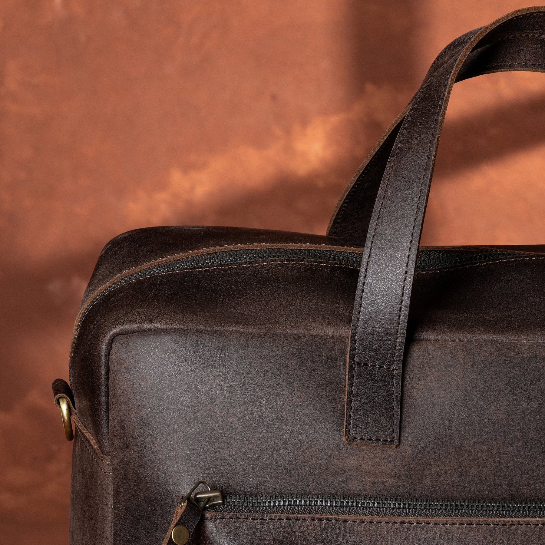 Order Of Malta Briefcase - Dark Brown Cow Leather - Bricks Masons