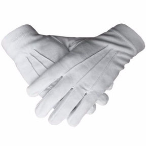 Masonic Gloves - White Cotton