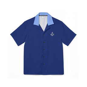 Men's Hawaiian Camp Shirt (AOP) - Bricks Masons