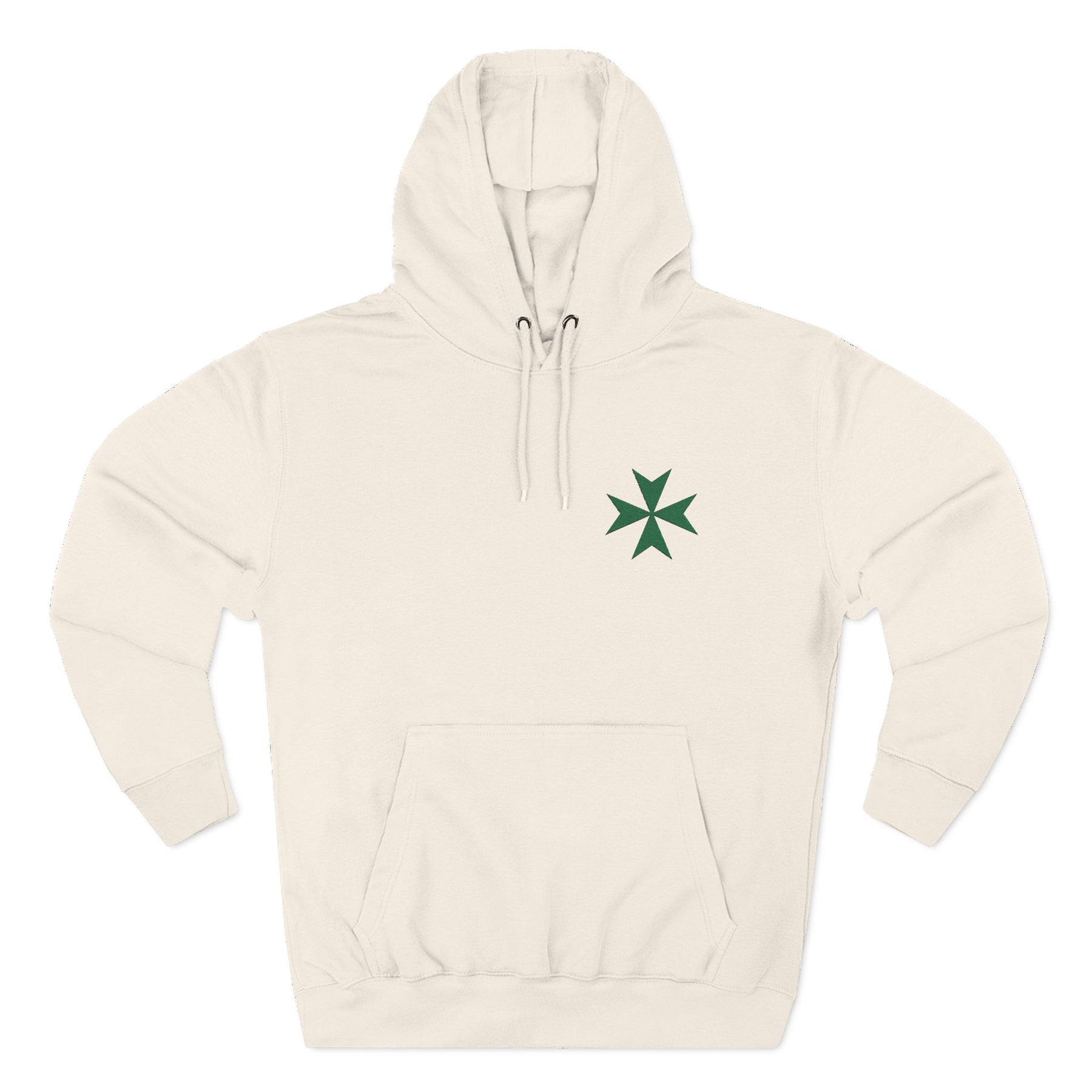 Order of Saint Lazarus Hoodie - Front Embroidered Detail - Bricks Masons