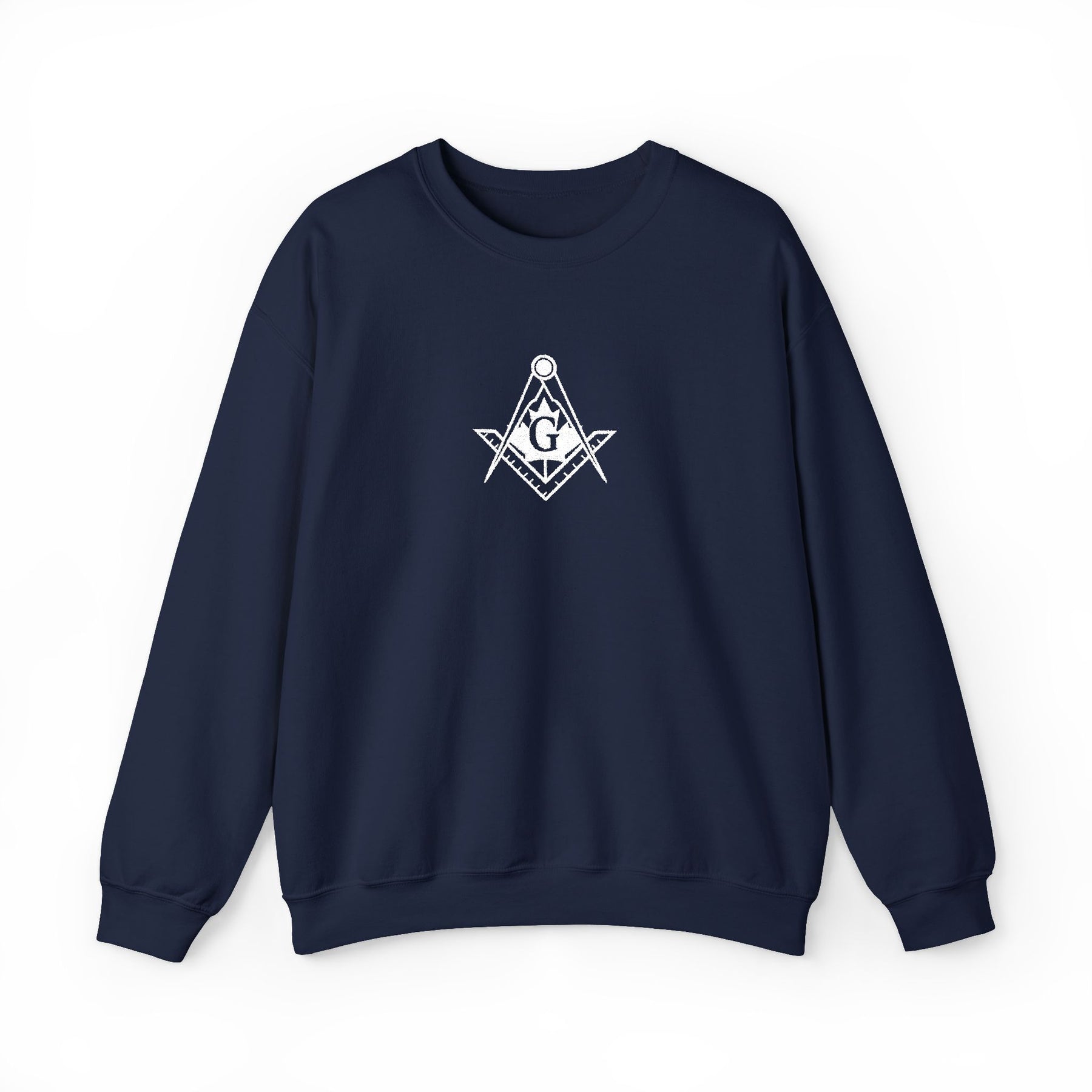 Master Mason Blue Lodge Canada Jurisdiction Sweatshirt - Crewneck Maple Leaf Emblem - Bricks Masons