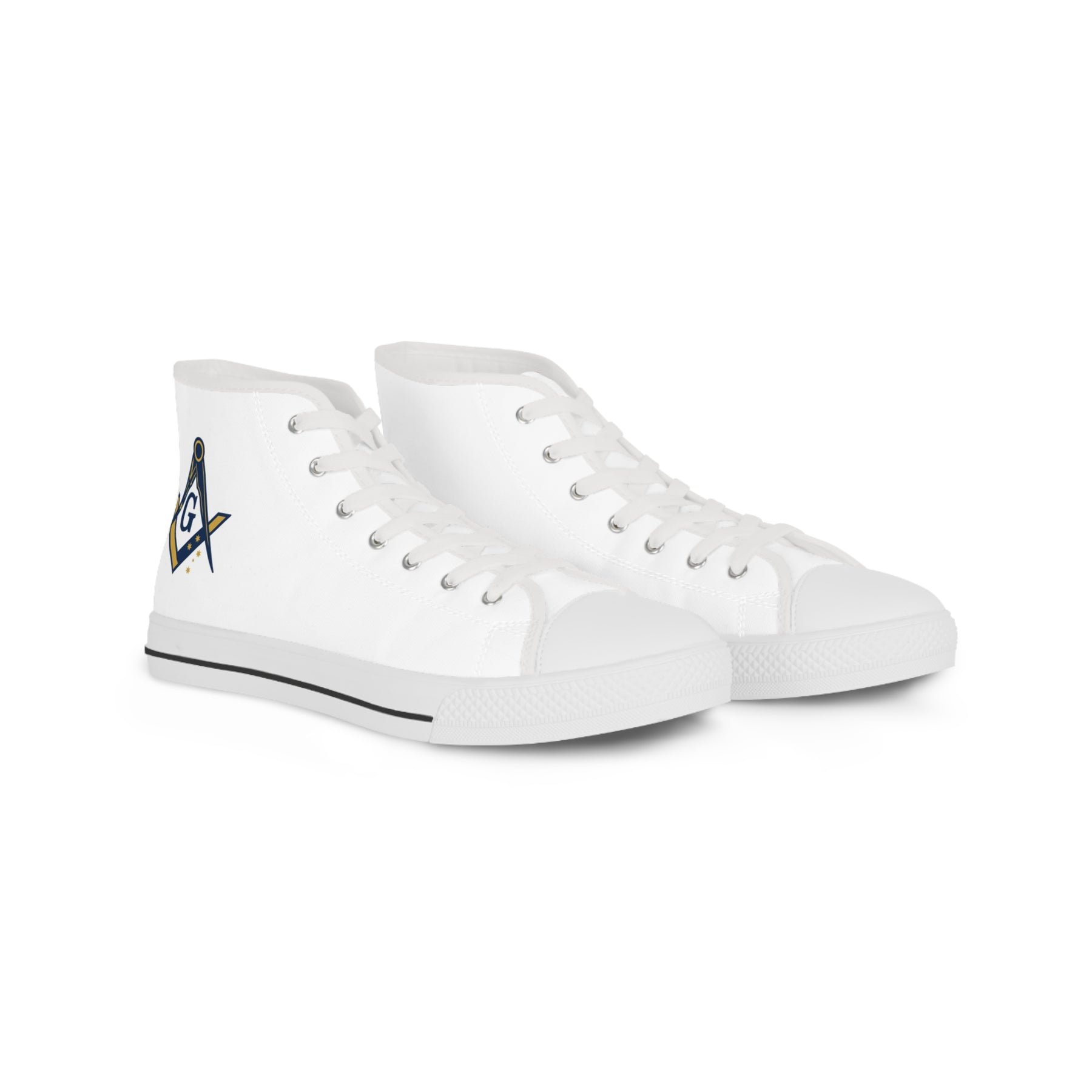 Master Mason Blue Lodge Australia Jurisdiction Sneaker - High Top Black & White S&C G - Bricks Masons