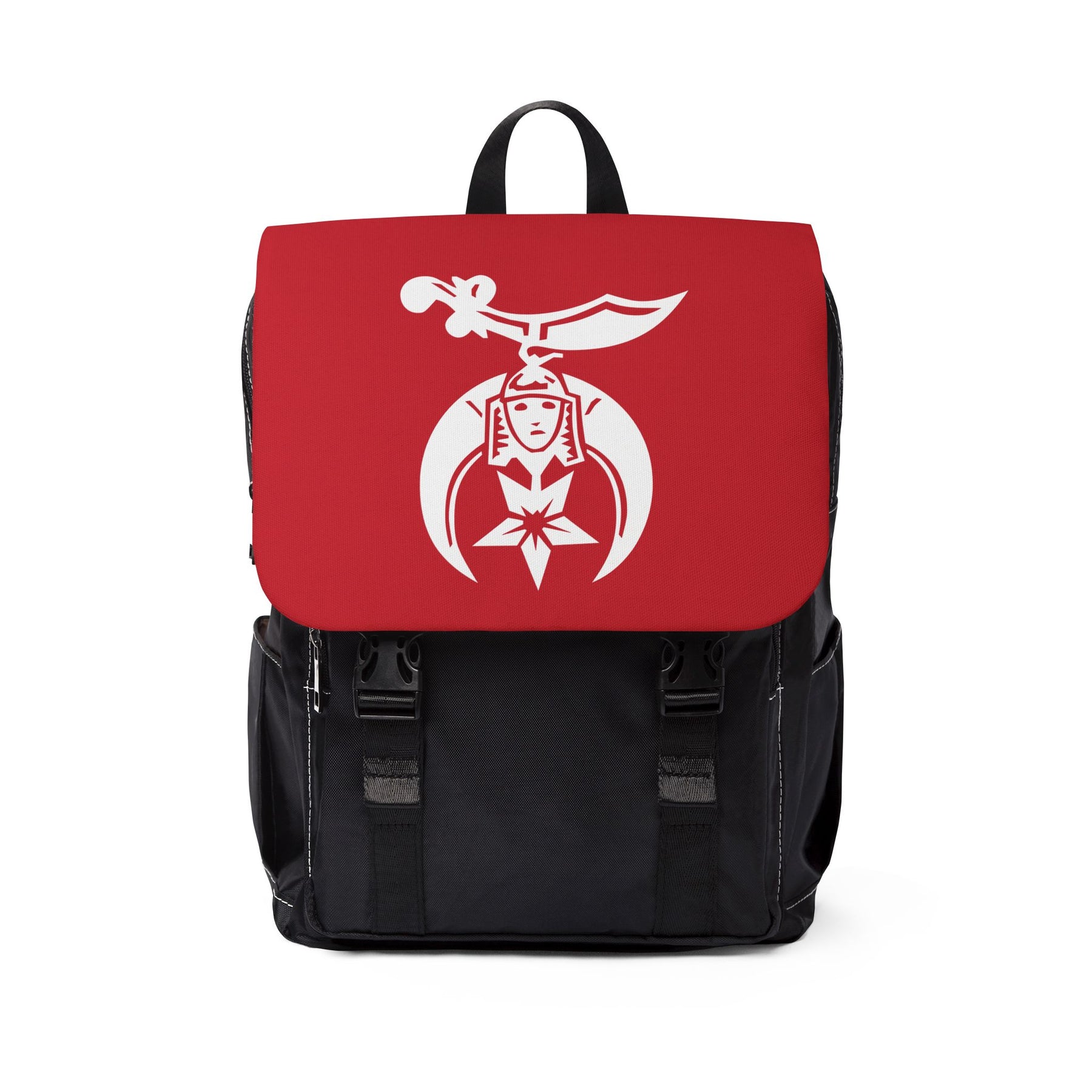 Shriners Backpack - Red Resistant Fabric With Adjustable Straps - Bricks Masons