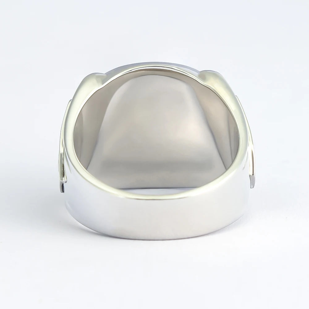 Master Mason Blue Lodge Ring - Sterling Silver S&C with Masonic Tools On The Sides