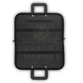 Widows Sons Chain Collar Case - Square & Compass Lightweight Soft Case Half Size - Bricks Masons