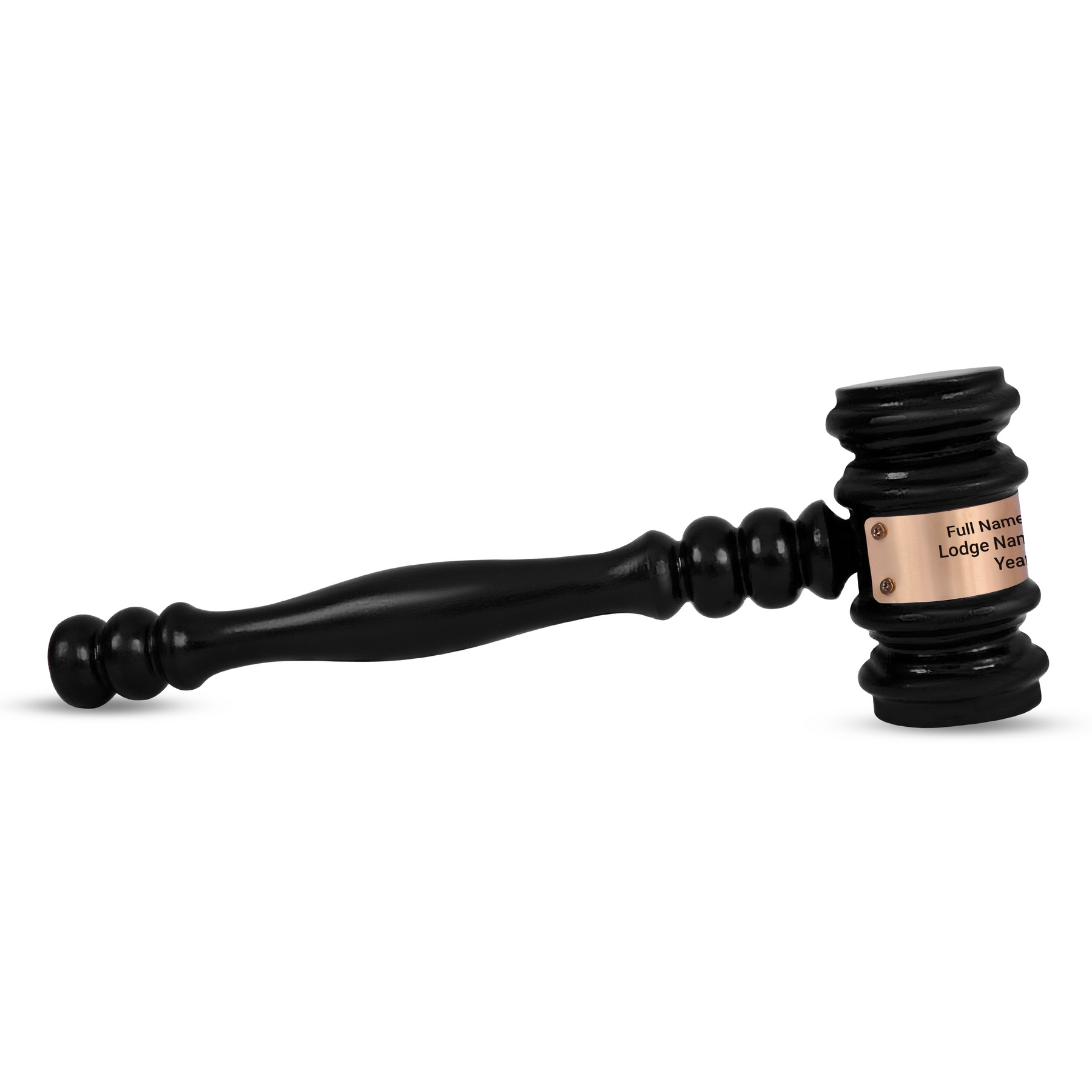 Masonic Gavel - Black Handcrafted Wood Customization