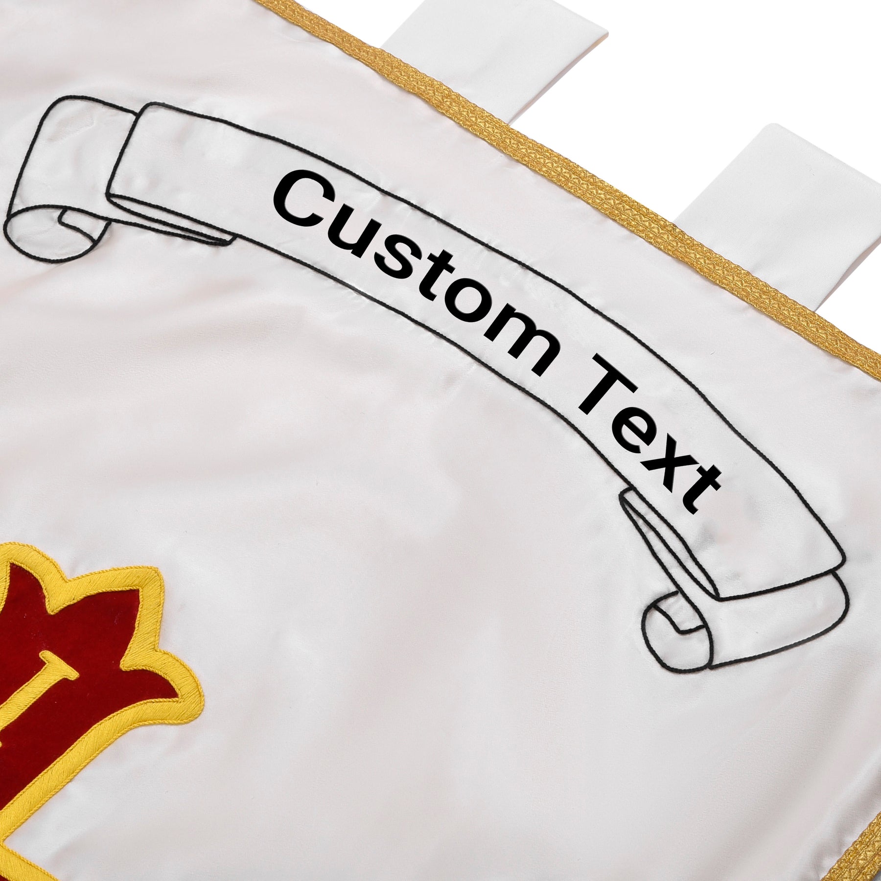 Knights Templar Commandery Banner - Handmade Embroidery Customizable