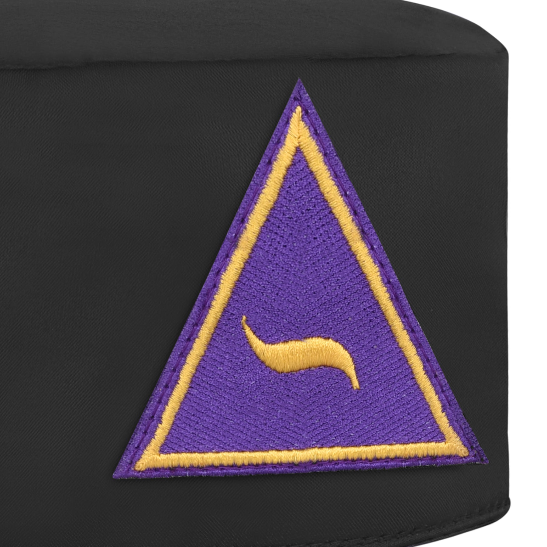 Council Crown Cap - Black With Triangular Purple Emblem