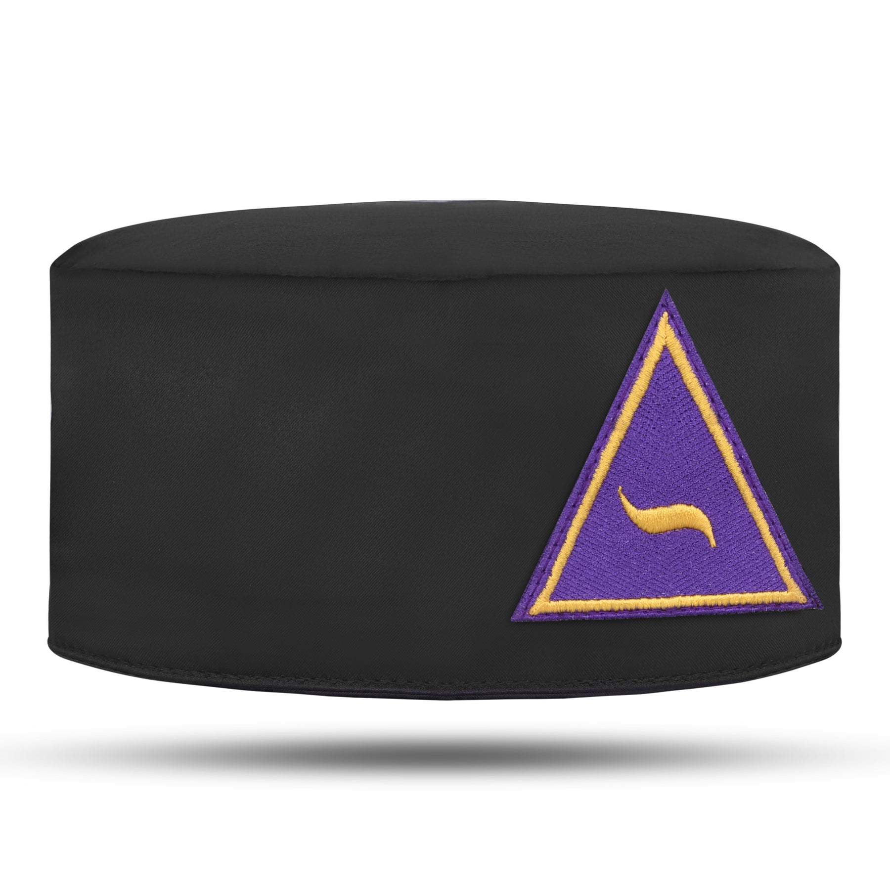 Council Crown Cap - Black With Triangular Purple Emblem