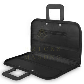 Widows Sons Chain Collar Case - Square & Compass Lightweight Soft Case Half Size - Bricks Masons