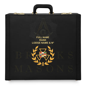 Past Grand High Priest Royal Arch Chapter Apron Case - Gold Machine Embroidery With Red Interior Various Sizes - Bricks Masons