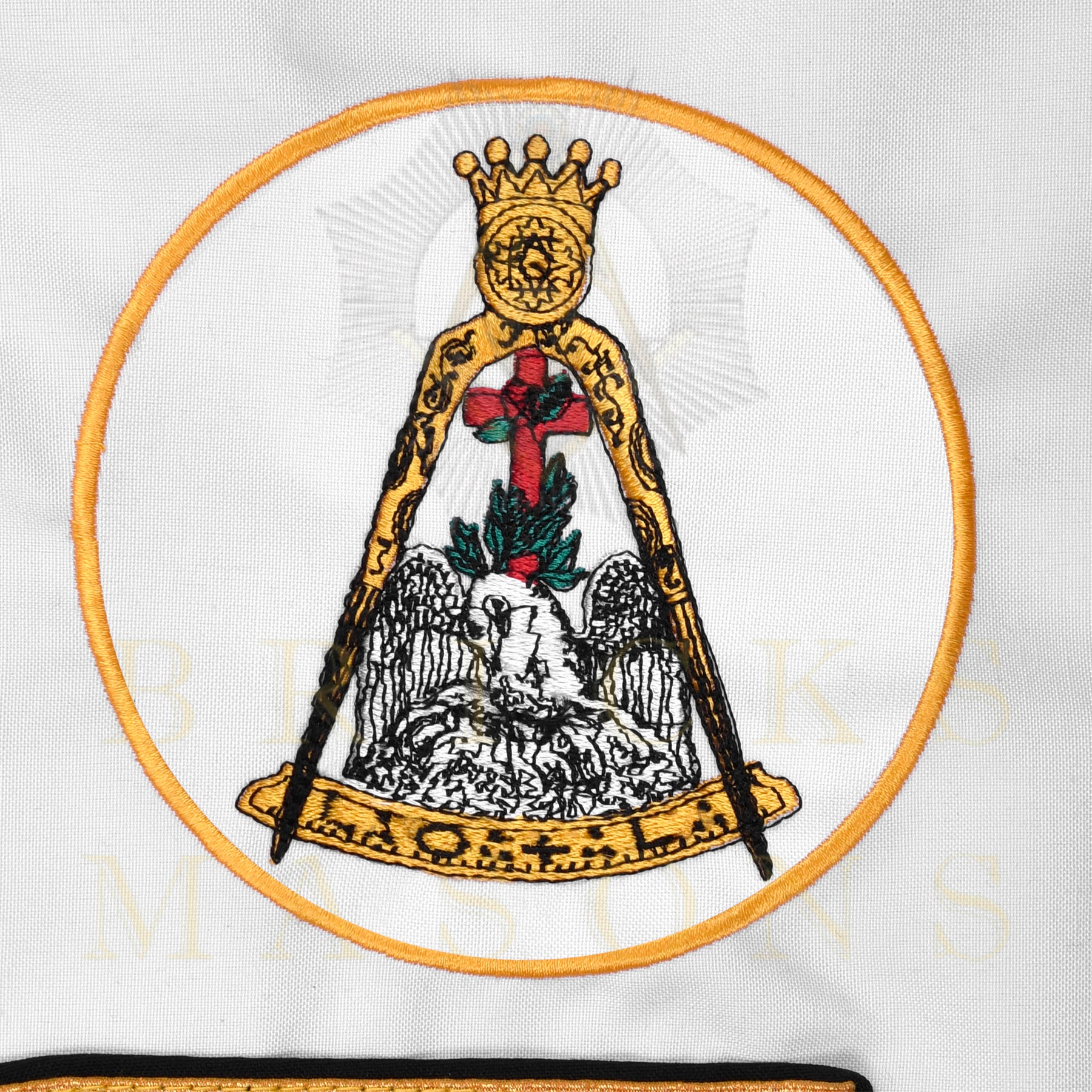 32nd Degree Scottish Rite Banner - Wings Down Machine Embroidery - Bricks Masons