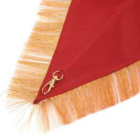 Master Mason Blue Lodge Collar - Red Ribbon Gold Braid & Fringe - Bricks Masons