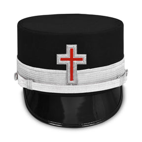 Sir Knight Knights Templar Commandery Fatigue Cap - Silver Metal & Braid