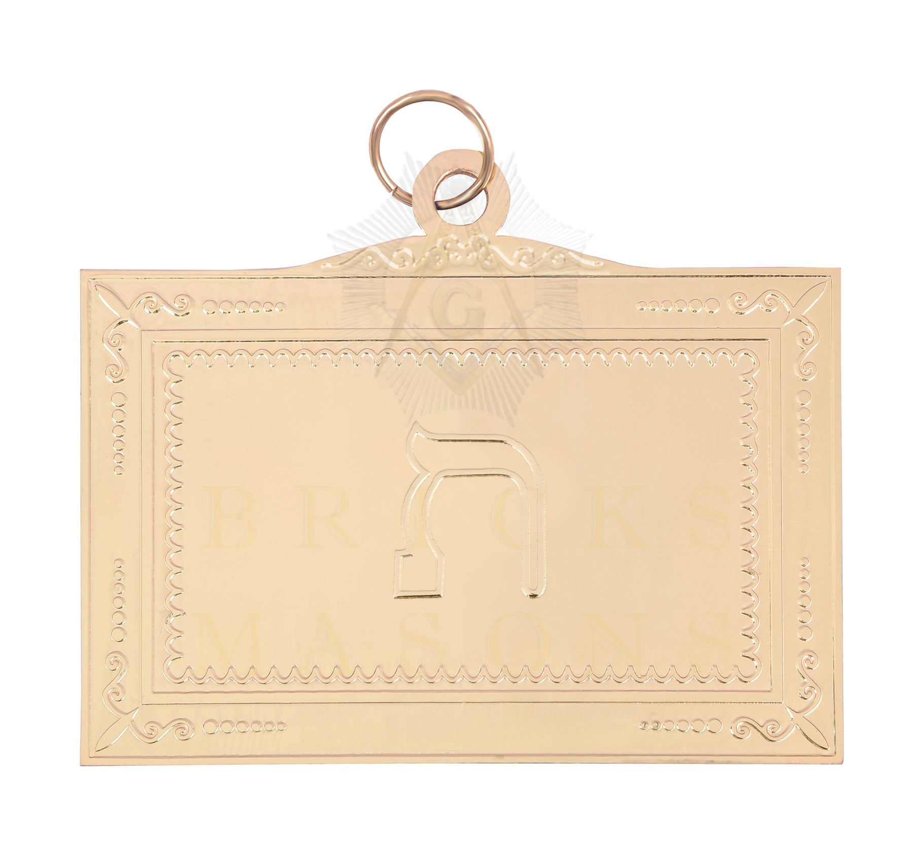 19th Degree Scottish Rite Breastplate - Gold & Antique Silver Plated - Bricks Masons