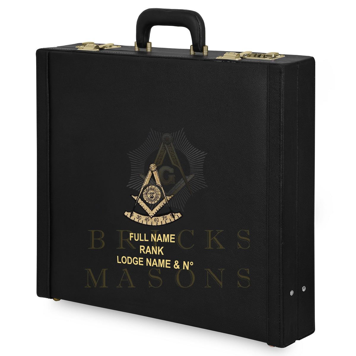 Past Master Blue Lodge Apron Case - Machine Embroidery Personalization Various Sizes & Materials - Bricks Masons