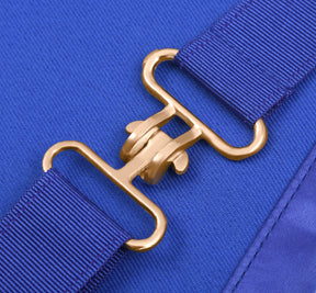 Past District Deputy Grand Master Blue Lodge Apron - Blue Borders Machine Embroidery - Bricks Masons