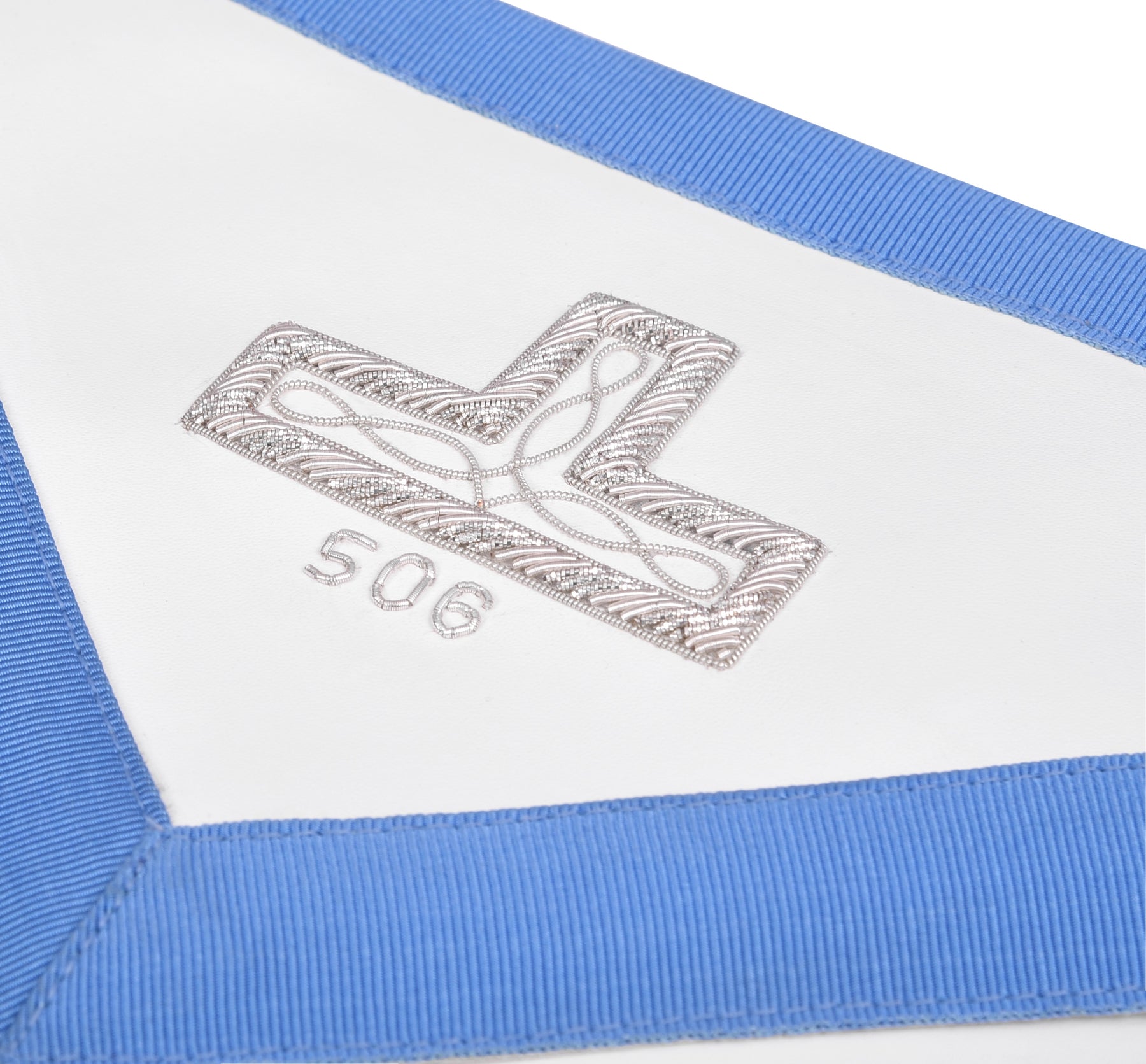 Past Master Craft Apron - Euclid’s 47th Problem Hand Bullion Embroidery - Bricks Masons