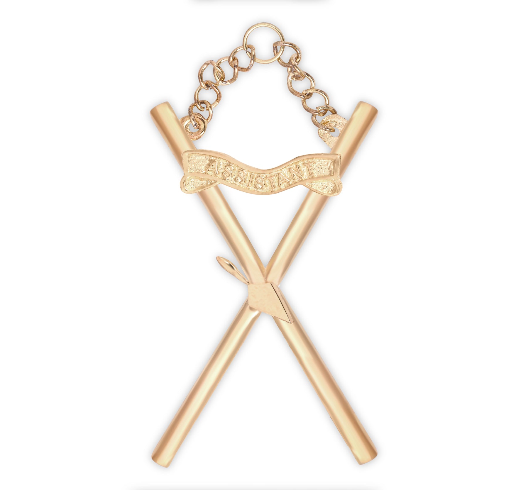 Assistant Director of Ceremonie Royal & Select Masters Officer Collar Jewel - Gold Plated - Bricks Masons