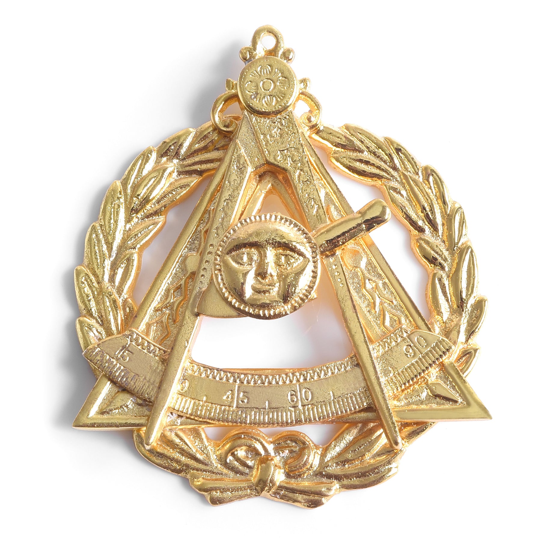 Illustrious Master Council Collar Jewel - Gold Plated - Bricks Masons