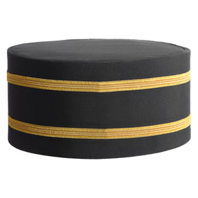 32nd Degree Scottish Rite Crown Cap - Black Rayon With Double Braid - Bricks Masons