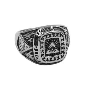 Ring - Stainless Steel  Pyramids of Egypt - Bricks Masons