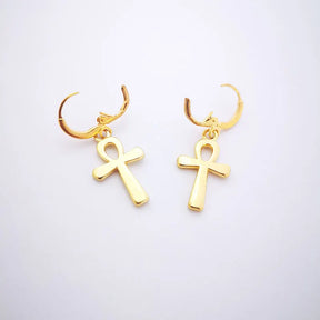 Ancient Egypt Earring - Gold Plated Zinc alloy - Bricks Masons