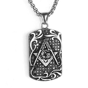 Master Mason Blue Lodge Necklace - Tag Motif [Gold & Silver]