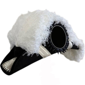 Line Officer Knights Templar Chapeau - All White Plumes - Bricks Masons