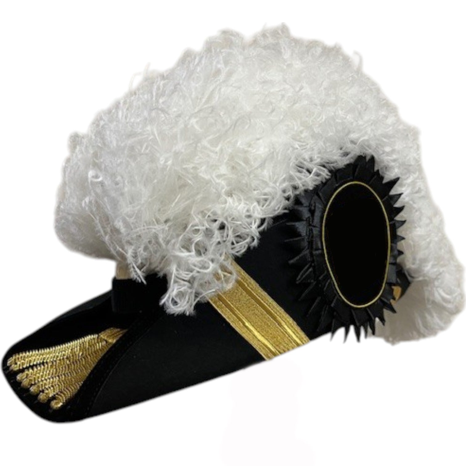 Past Commander Knights Templar Chapeau - All White Plumes - Bricks Masons