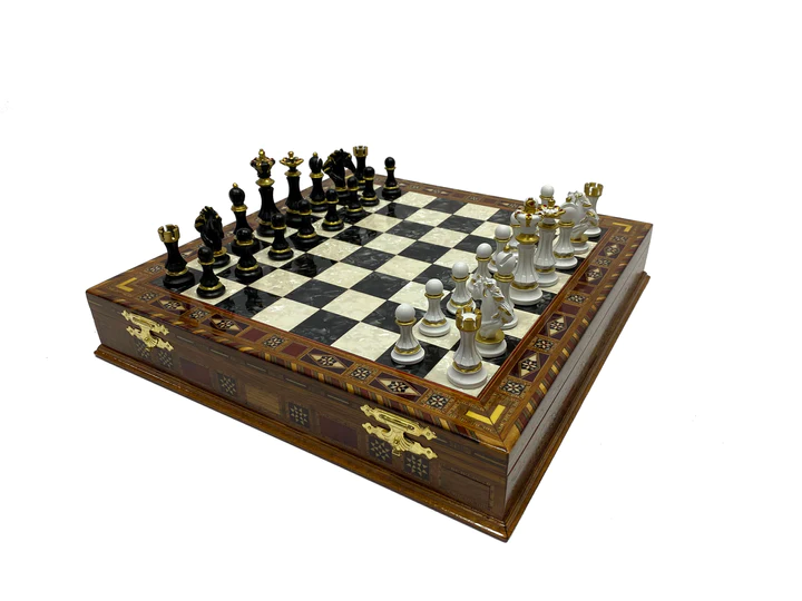 Master Mason Blue Lodge Chess Set - 16.5" (42cm)