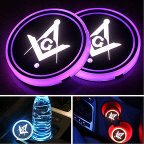 Master Mason Blue Lodge Cup Holder - Various LED Colors