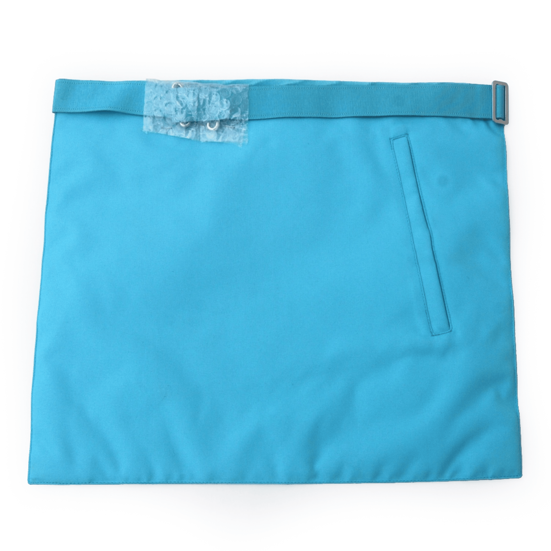 Worshipful Master Craft English Regulation Apron - White & Turquoise Moire