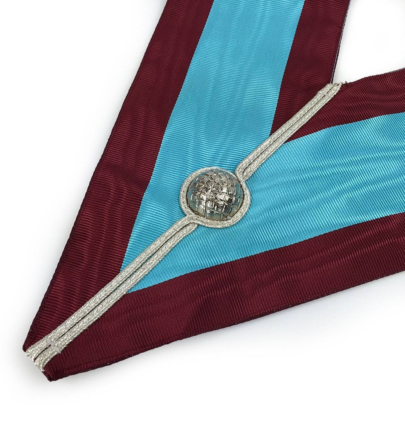 Officers Mark English Regulation Officer Collar - Maroon Moire - Bricks Masons