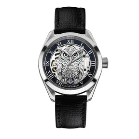 Master Mason Blue Lodge Wristwatch - Blue Bezel Owl with Square & Compasses G - Bricks Masons